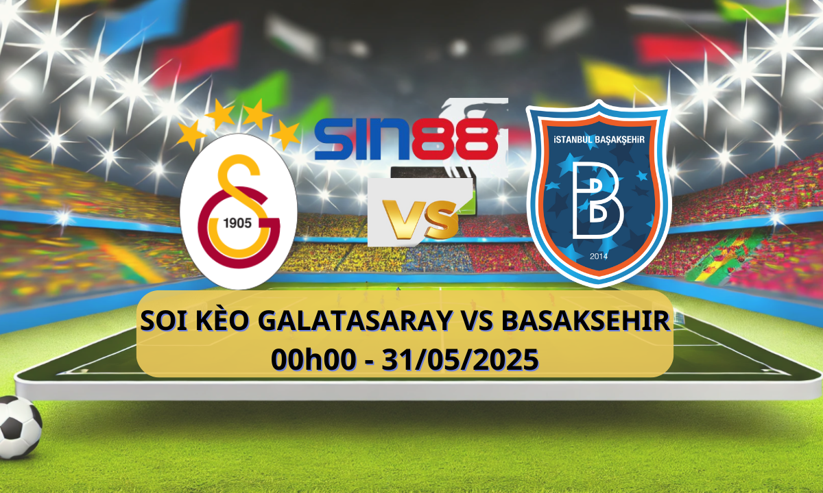Banner quảng cáo trận đấu eFootball giữa Galatasaray và Basaksehir